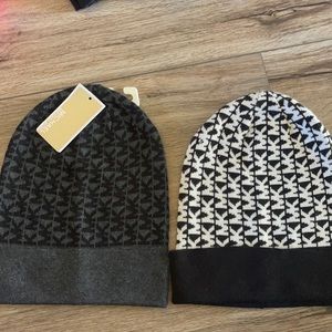 Two Michael Kors beanies